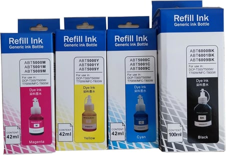 Brother ile Uyumlu DCP‑T500W Mürekkep Takım 4 Renk Set Muadil