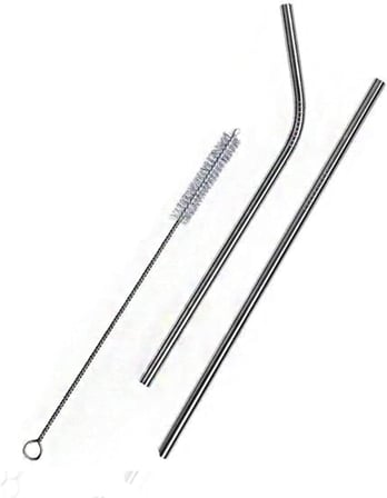 6’lı Krom Paslanmaz Metal Pipet Seti – 3 Adet Pipet Temizleme Fırçası Hediyeli, Çevre Dostu Metal Pipet, Dayanıklı Paslanmaz Çelik Pipet, Uzun &amp; Kısa İçecek Pipeti Seti (6 LI Set)