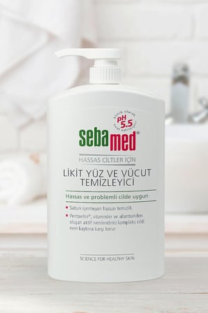 Hassas Ciltler İçin Pentavitin İçerikli Nemlendirici Etkili Yüz ve Vücut Temizleme Jeli 1000 ml