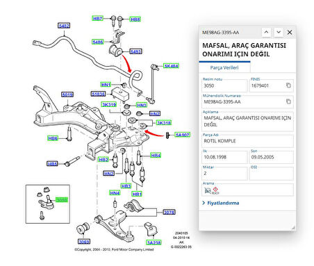 Rotil Focus 98>04 ( AYD00053 - 98AB3395AE )