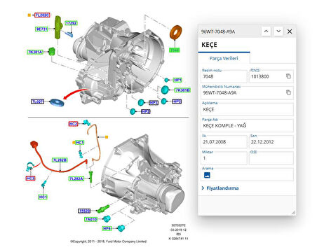 Prizdirek Keçe Fiesta Focus Escort ( SKT041297P - 96WT7048A9A )