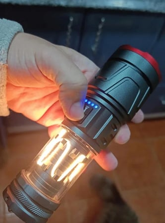GP-285 80Watt 8000 Lümen Profesyonel El Feneri Zoomlu - 8 Modlu - Kamp Lambası