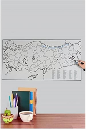 Türkiye Haritası Akıllı Kağıt Tahta, 48x93cm