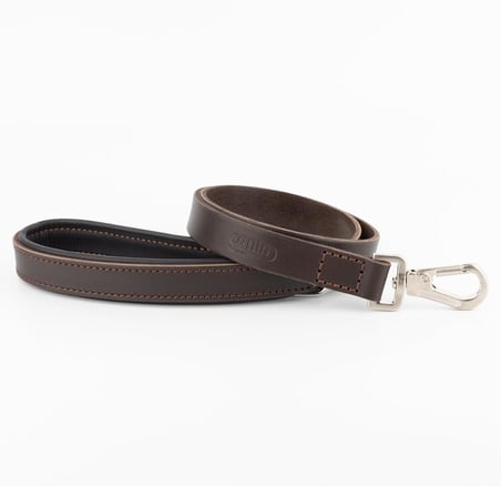 Hakiki Klasik Deri Köpek Gezdirme Kayışı (Kahverengi, Large)