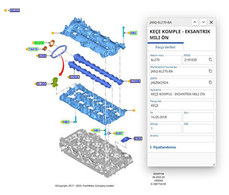 Eksantrik Mil Keçesı Dv5R 1.5 Hdı Focus 18 301 508 3008 5008 ( POJ9823920080 - JX6Q6L270BA )