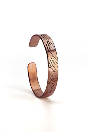 Binbir Trend El Yapımı Ayarlanabilir Saf Bakır Bileklik, Bakır Bilezik BB-335