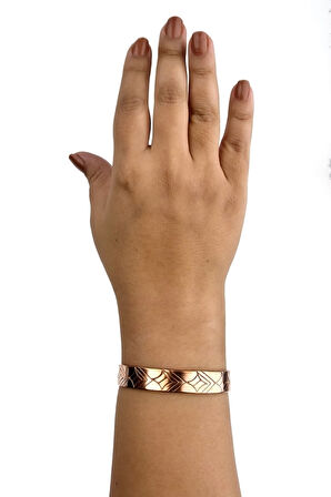 Binbir Trend El Yapımı Ayarlanabilir Saf Bakır Bileklik, Bakır Bilezik BB-335