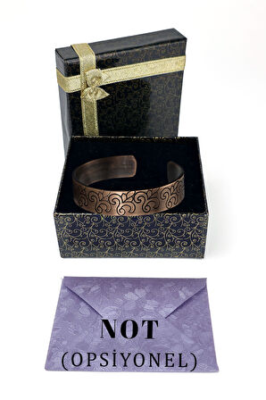 Binbir Trend El Yapımı Ayarlanabilir Kalın Saf Bakır Bileklik, Bakır Bilezik BB-337