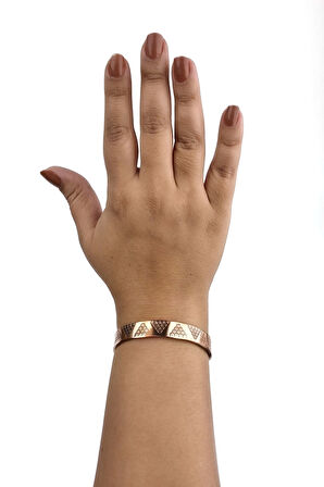 Binbir Trend El Yapımı Ayarlanabilir Kalın Saf Bakır Bileklik, Bakır Bilezik BB-338