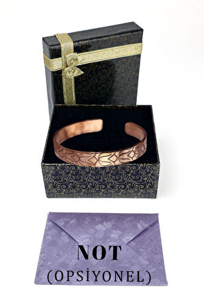 Binbir Trend El Yapımı Ayarlanabilir Kalın Saf Bakır Bileklik, Bakır Bilezik BB-339