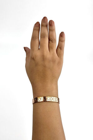 Binbir Trend El Yapımı Ayarlanabilir Kalın Saf Bakır Bileklik, Bakır Bilezik BB-339