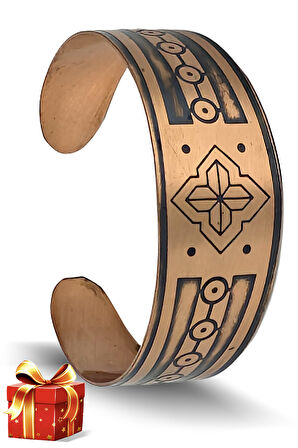 Binbir Trend El Yapımı Ayarlanabilir Saf Bakır Bileklik, Bakır Bilezik BB-343