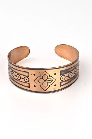 Binbir Trend El Yapımı Ayarlanabilir Saf Bakır Bileklik, Bakır Bilezik BB-343