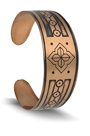 Binbir Trend El Yapımı Ayarlanabilir Saf Bakır Bileklik, Bakır Bilezik BB-343