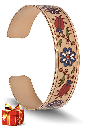 Binbir Trend El Yapımı Ayarlanabilir Saf Bakır Bileklik, Bakır Bilezik BB-347