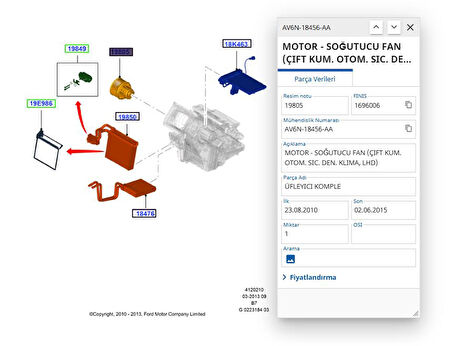 Kalorifer Motoru (+Ac) Focus Cmax 12 ( KALE355405 - AV6N18456AA )