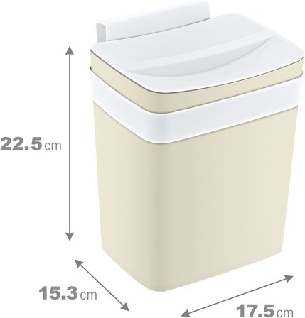Soft Askılı Çöp Kutusu 4 LT LATTE