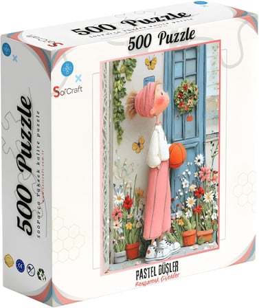 500 Parça Puzzle Pastel Düşler Rengarenk Çiçekler