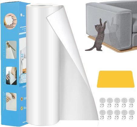 Çizilmeye karşı koruma, kedi bandı, kendinden yapışkanlı, kedi tırmalama folyosu, şeffaf, 30 cm x 5 m, çizilmeye karşı dayanıklı kanepe, çizilmeye karşı koruma, kedi, çizilmeye karşı dayanıklı,