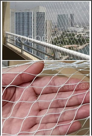 Balkon Filesi 2,5X8 Metre Kuş Filesi Güvercin Önleme Ağı