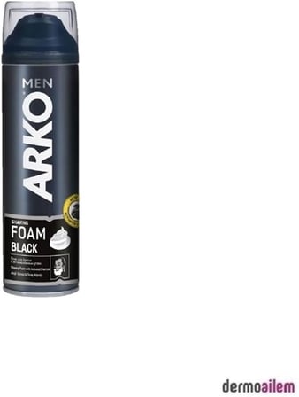 ARKO MEN Black Tıraş Köpüğü, 200 Mililitre