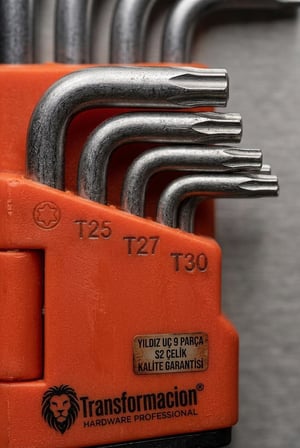 Profesyonel 9 Parça Yıldız Torx Alyan Seti T10-T50 S2 Çelik Uzun Kol 715903