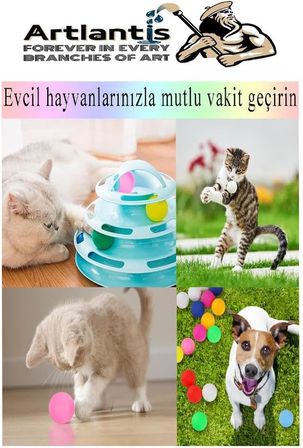 Renkli Pinpon Topu 10 Adet Masa Tenis Topu Evcil Hayvan Kedi Oyuncağı Okul Sınıf Etkinlik Deney Topu