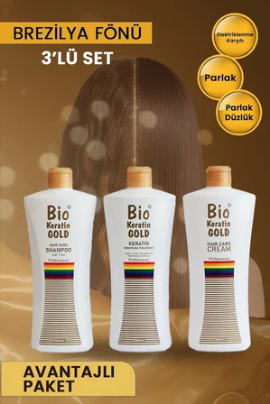 Bio Keratin Kalıcı Brezilya Fönü 3lü Set 700 ml