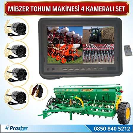 Mibzer Havalı Tohum Makinesi 4 Kameralı 7 inç Monitörlü Araç Seti