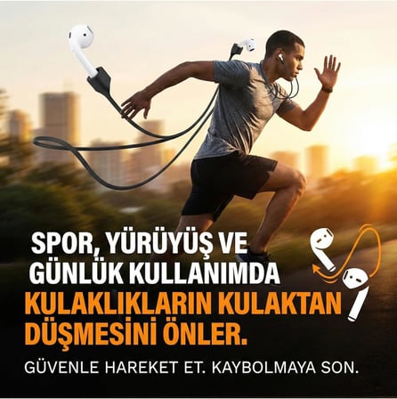 Appl AirPods Pro 3 / AirPods Pro 2 / AirPods Pro Manyetik Boyun Askısı Kulaklık Tutucu İp B
