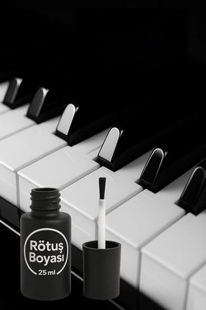 Piano BLACK Parlak Siyah Rötuş boyası Fırçalı Set 25ml