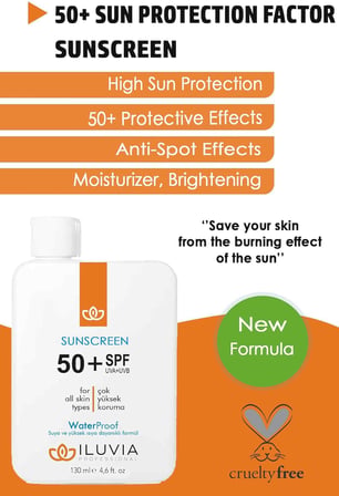 Leke Karşıtı Cilt Tonu Eşitleyici Yüksek Korumalı Yüz Ve Vücut Güneş Kremi 50 Spf 130 ml (4.6 fl. Oz)