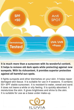 Leke Karşıtı Cilt Tonu Eşitleyici Yüksek Korumalı Yüz Ve Vücut Güneş Kremi 50 Spf 130 ml (4.6 fl. Oz)