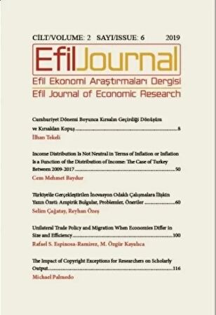 Efil Ekonomi Araştırmaları Dergisi Cilt: 2 Sayı: 6