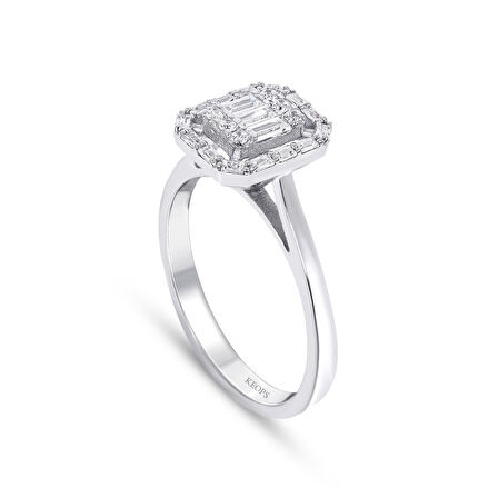 0.42 Karat Baget Pırlanta Yüzük