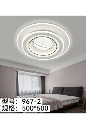 967-2 PLAFONYER LED AVİZE 3 Renk Işık Modlu (Beyaz / Sarı / Gün Işığı)