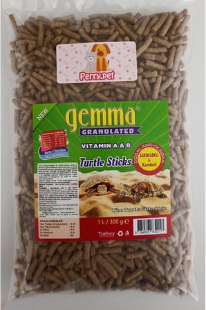 Turtle Sticks Sarımsaklı Ve Karidesli Kaplumbağa Yemi 1 Litre 300 Gr