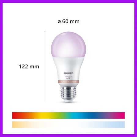 Smart Lighting LED Ampul A60 E27 100W Eşdeğer RGB - Google Home, Alexa, HomeKit ve Matter uyumlu