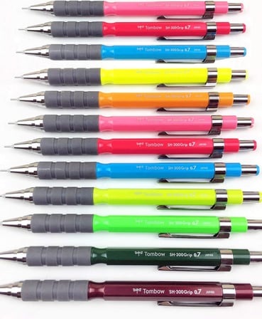 Sh-300 Grip Neon Mekanik Kurşun Kalem, 0,7Mm, Neon Sarı