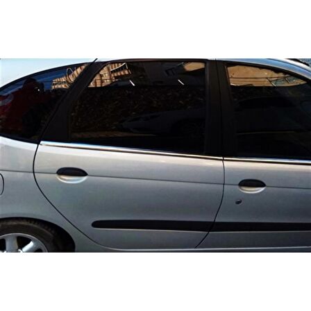 DB Chrome Renault Scenic Cam Çıtası Nikelajı 1996-2003 4 Parça P.Çelik