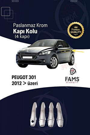 Peugeot 301 Krom Kapı Kolu 4 Kapı 2012 Üzeri P. Çelik