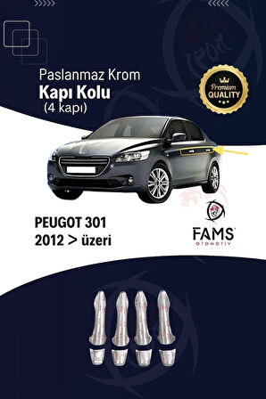 Peugeot 301 Krom Kapı Kolu 4 Kapı 2012 Üzeri P. Çelik