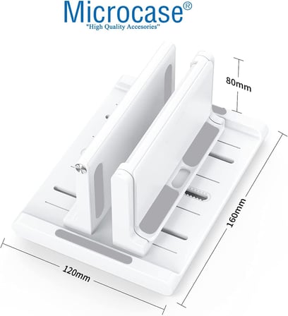 Ayarlanabilir Çok Amaçlı Telefon Tutuculu Laptop Notebok Macbook için Dikey Stand-AL4495 (Siyah)