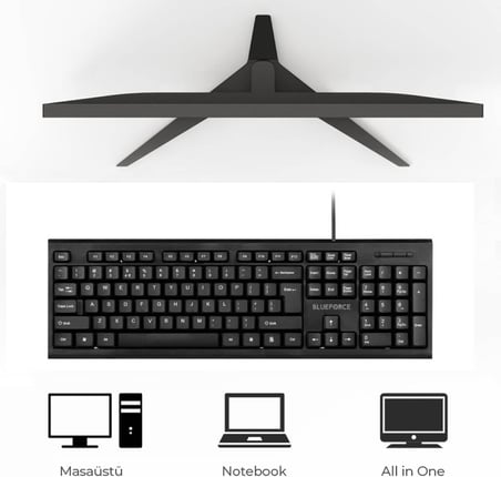K-720 Usb Kablolu Klavye Türkçe Q Siyah