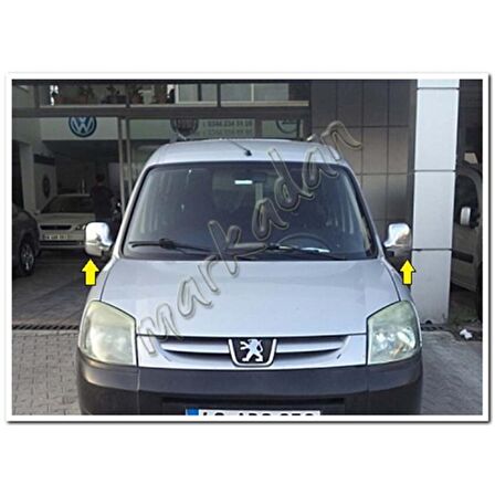 DB Chrome Peugeot Partner Krom Ayna Kapağı 1996-2008 2 Parça Abs Krom