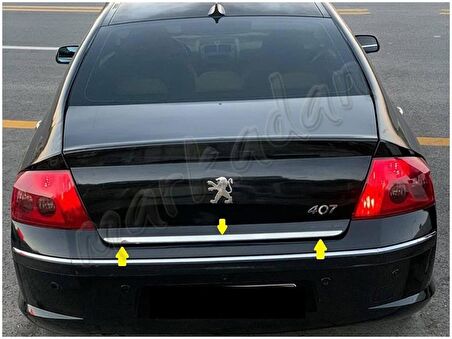 DB Chrome Peugeot 407 Krom Bagaj Alt Çıta 2004-2010 P.Çelik