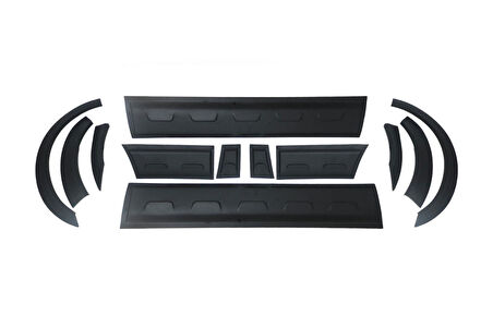 Ford Transit Kısa Şase Çamurluk ve Kapı Dodik Set 12 Parça Abs 2000-2006 Arası