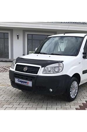 Fiat Doblo Ön Kaput Koruma Rüzgarlığı 3mm Akrilik (ABS) Parlak Siyah Deflektör 2006-2010