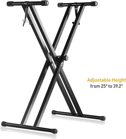 Pro Serisi Ayarlanabilir X Stili Piyano Klavyesi Ağır Hizmet Tipi Premium Stand (Çift Destekli X Stil Klavye)