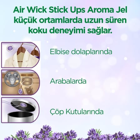 Jel Stick Up Küçük Alanlara Özel Oda Kokusu Lavanta 60 Gün Etkili